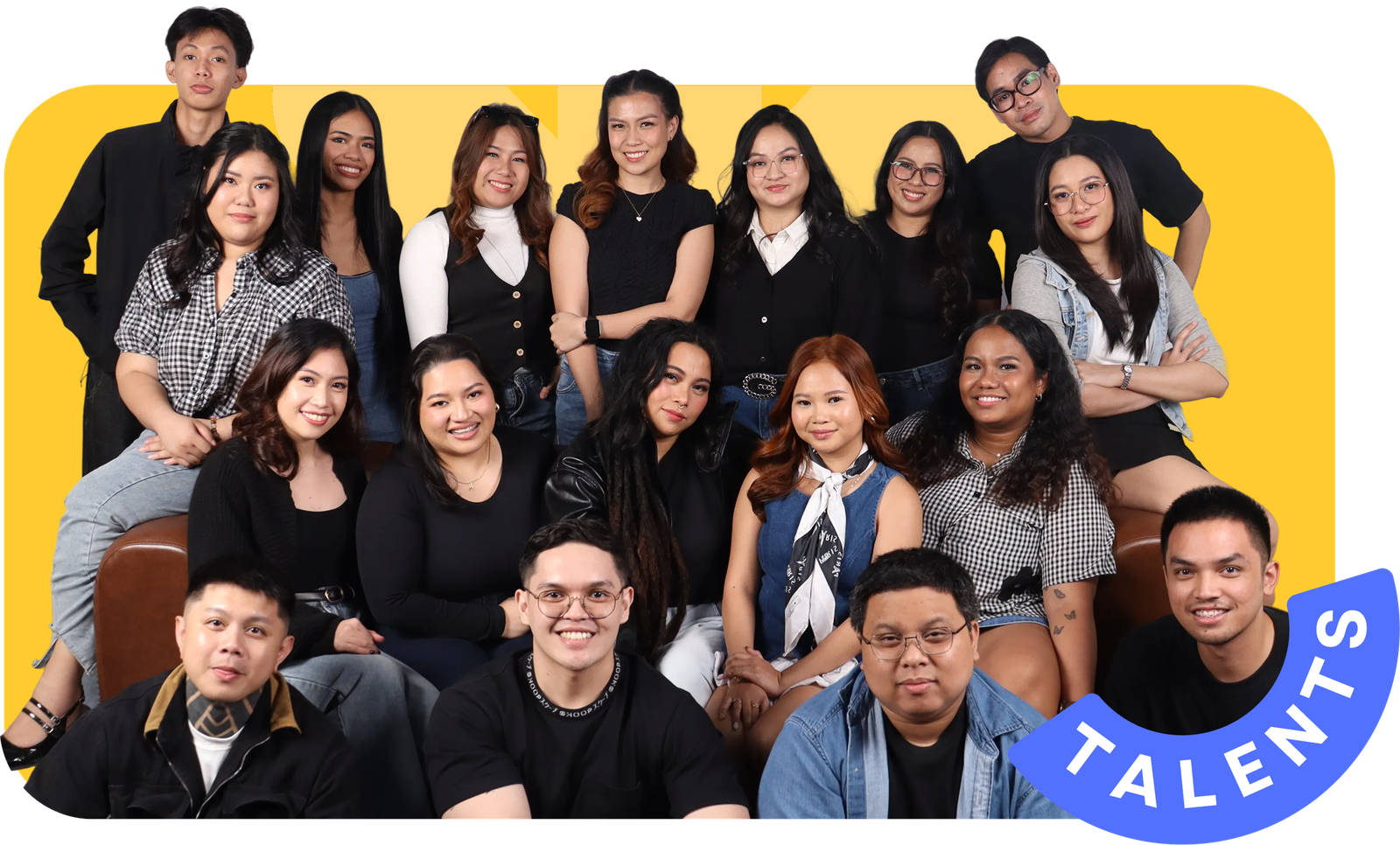 The DSM Talent team, a group of Filipino professionals, posing together